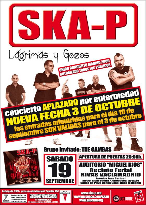 DE CANCIONES DE SKA P PARA de canciones de ska p para:
