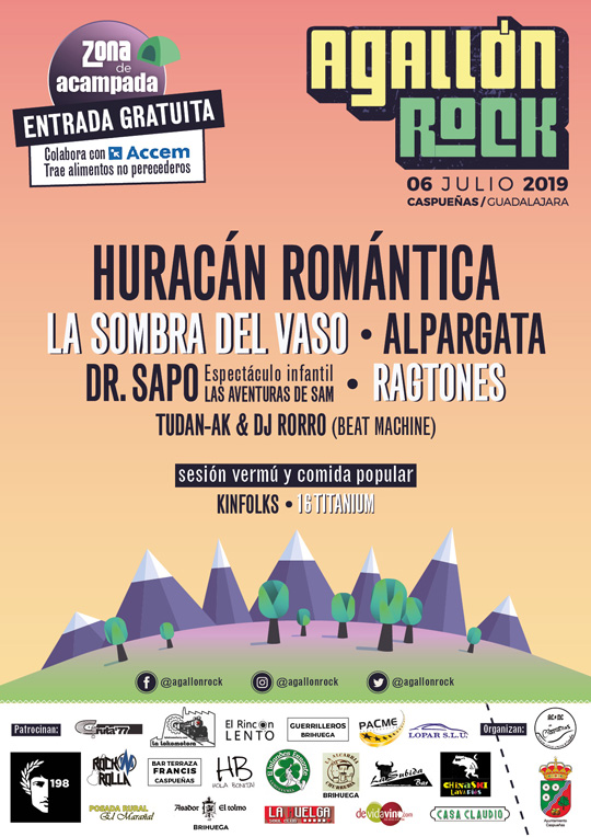 Cartel del festival Agallón Rock 2019