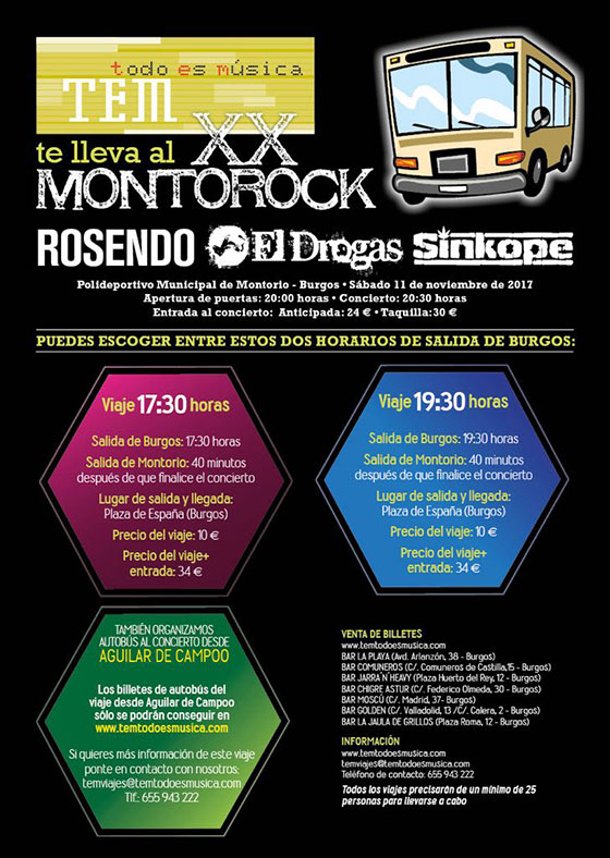 Autobús al MontoRock 2017
