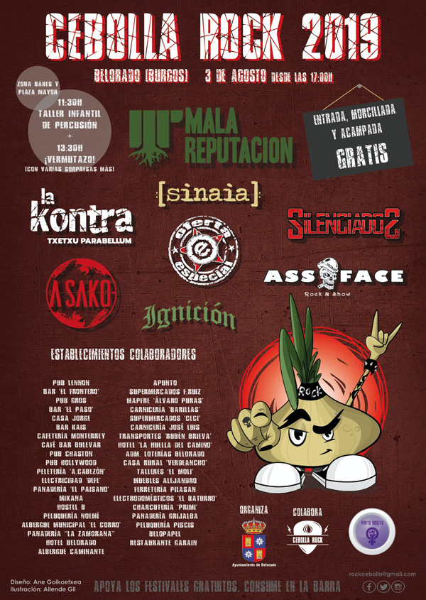 Cartel del festival Cebolla Rock 2019