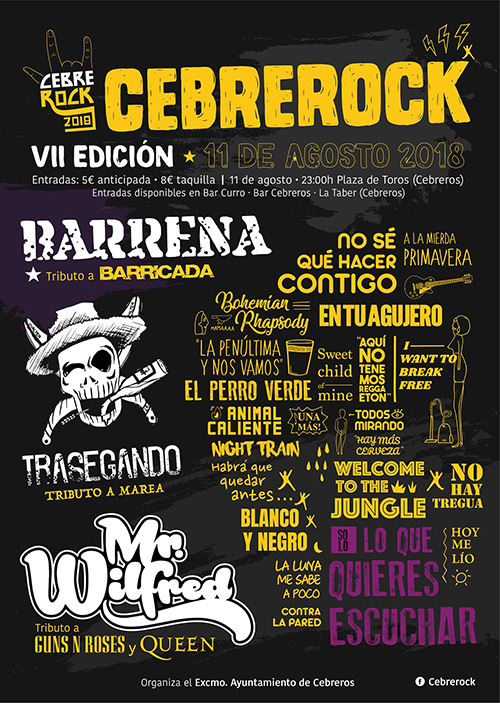 Cartel del festival Cebrerock 2018