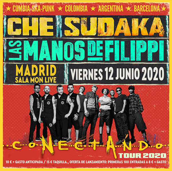 Che Sudaka y Las Manos de Filippi en concierto en Madrid