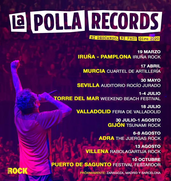 Gira Ni descanso Ni Paz 2020 - La Polla Records