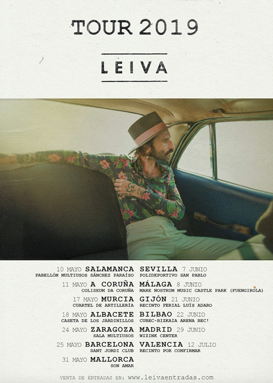 Fechas gira 2019 de Leiva