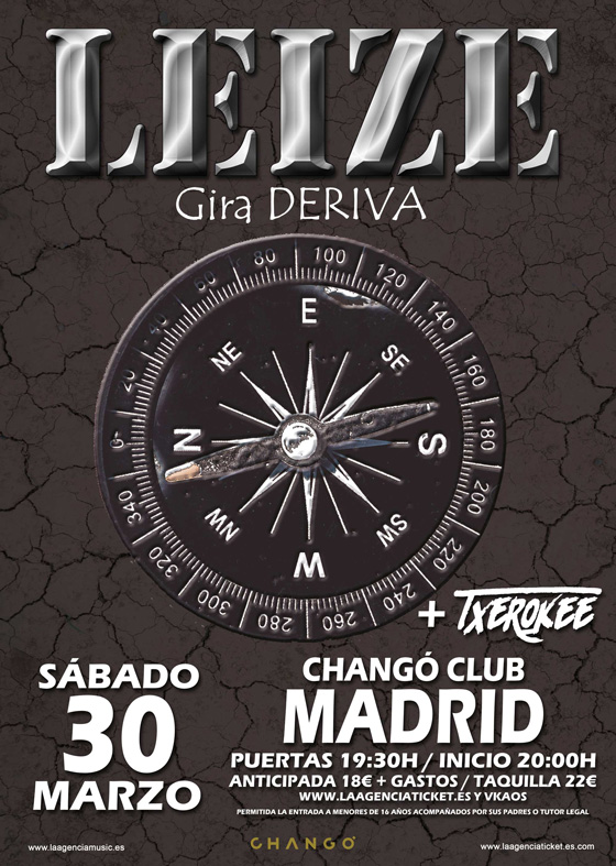 Cartel concierto Leize en Madrid (2019)