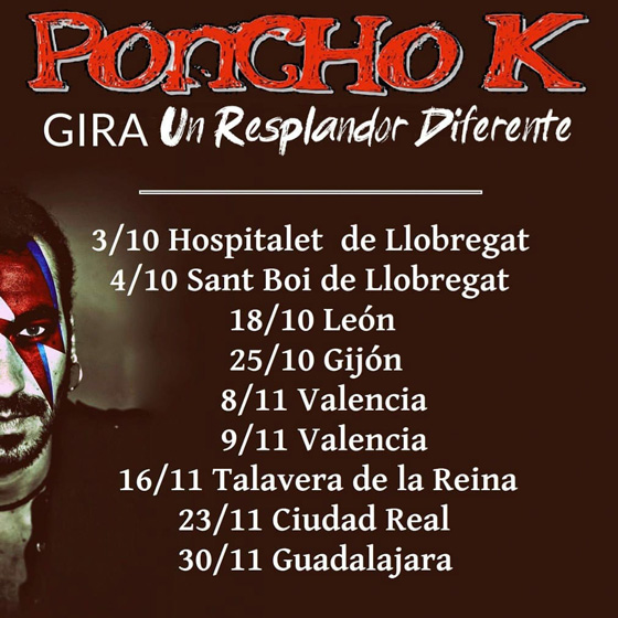 Fechas de conciertos de Poncho K