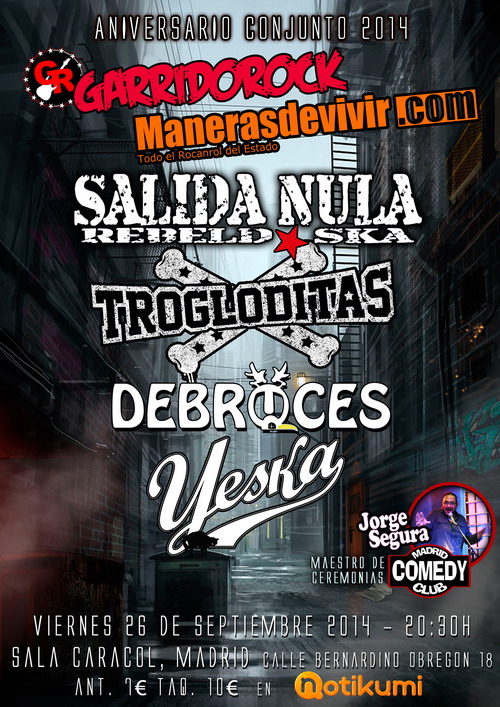 Cartel de la fiesta Manerasdevivir.com / GarridoRock