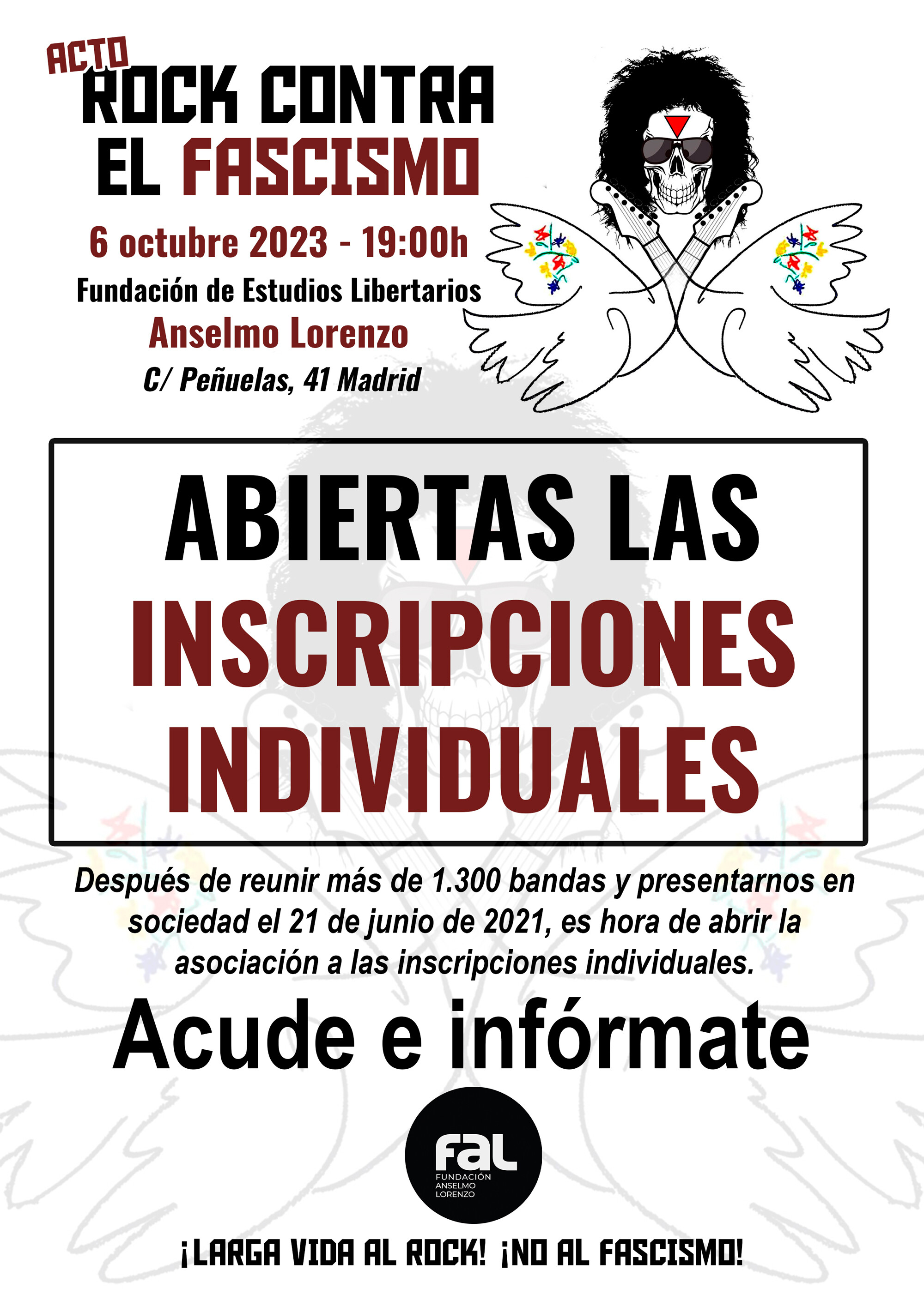 Acto Madrid Rock contra el fascismo