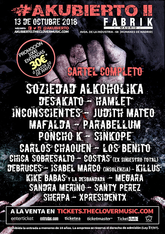 Cartel festival Akubierto 2018