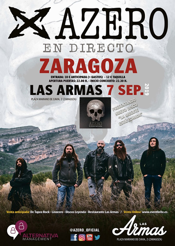 Cartel del concierto de Azero en Las Armas de Zaragoza