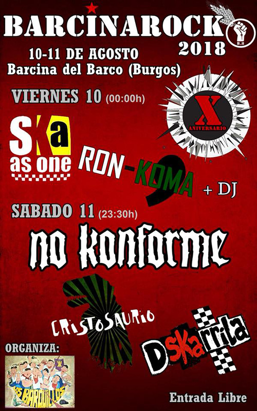 Cartel del Festival Barcina Rock