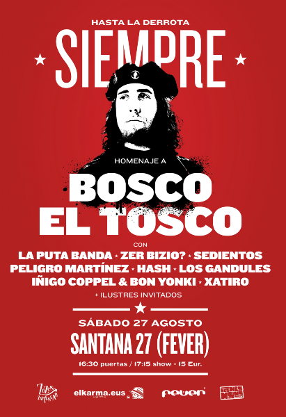 Cartel del concierto Homenaje a Bosco el Tosco