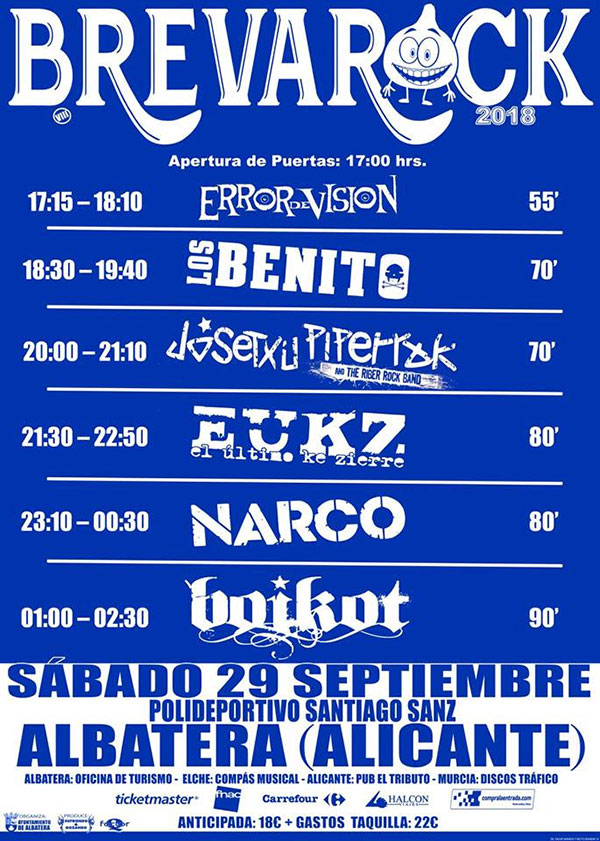 Horarios del festival Breva Rock