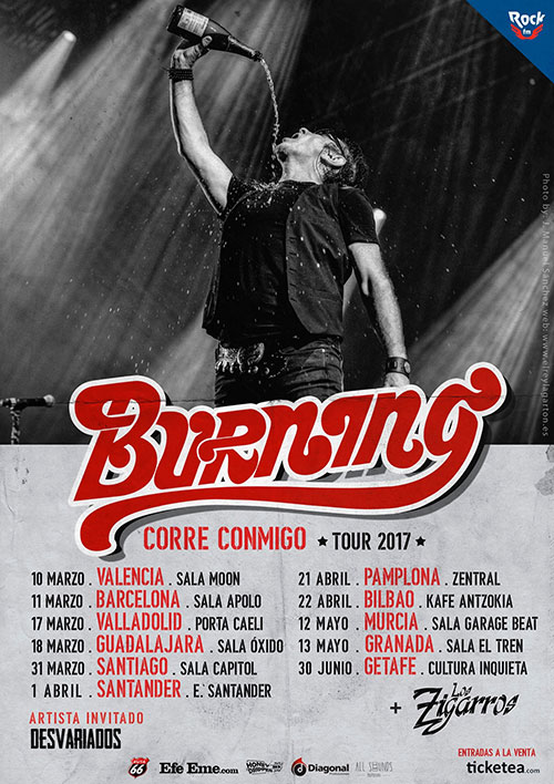 Burning - Gira Corre Conmigo 2017 - Entradas