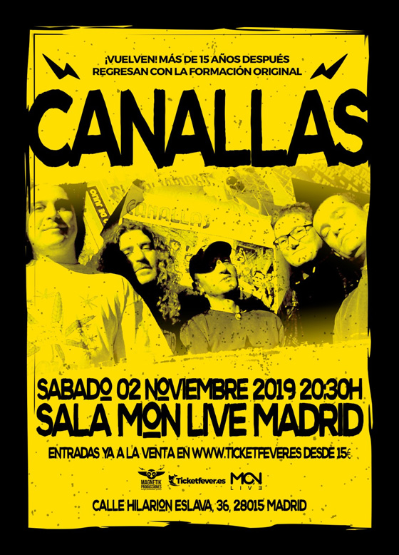 Concierto de regreso de Canallas en Madrid