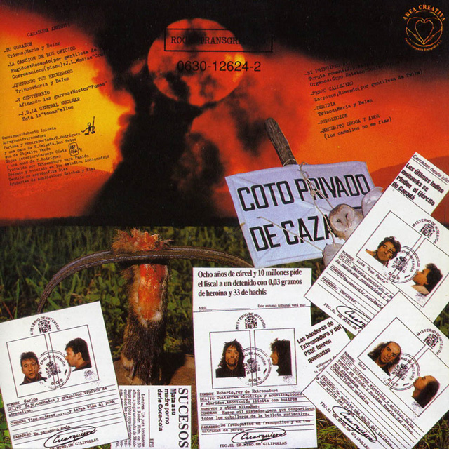 Contraportada del disco de Extremoduro 