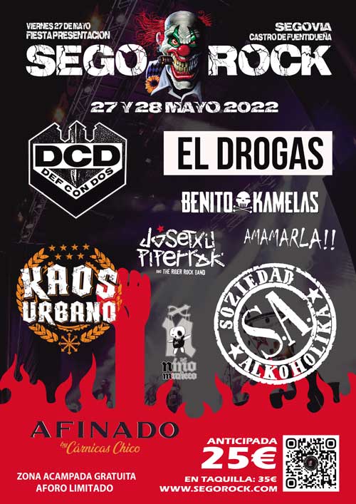 Cartel del festival SegoRock 2022