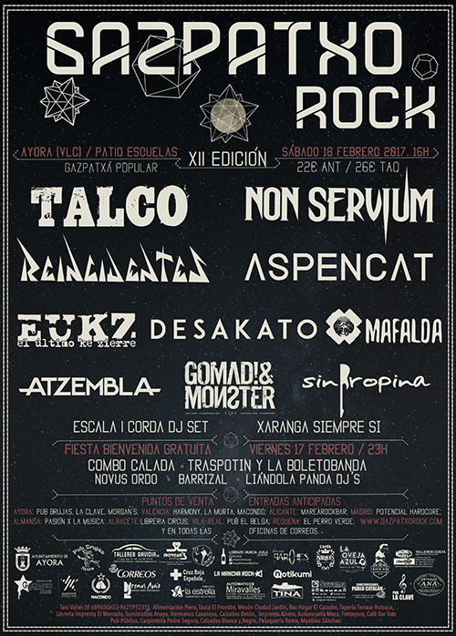 Cartel Festival Gazpatxo Rock 2017