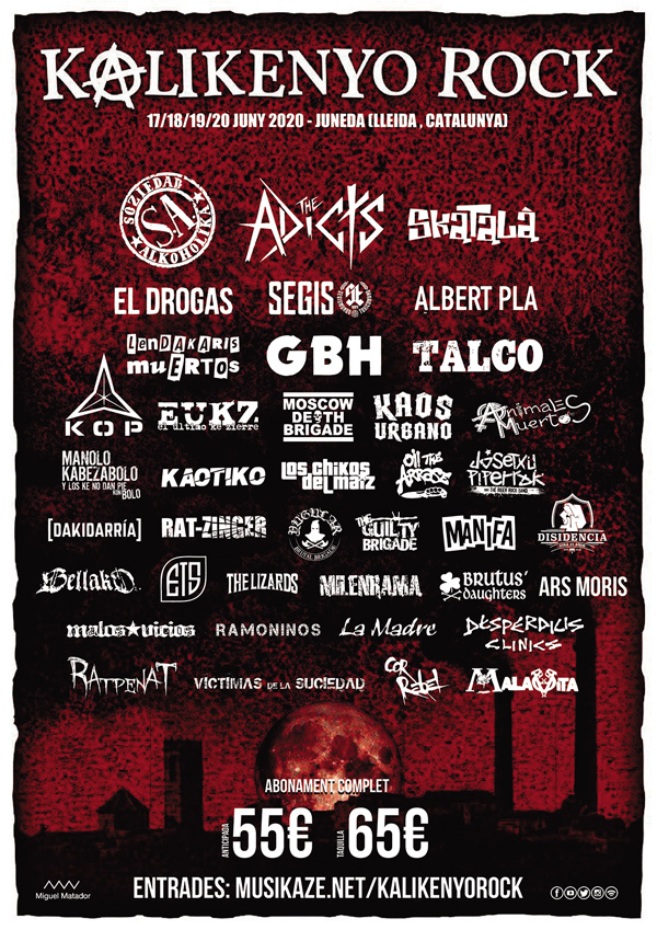 Cartel del festival Kalikenyo Rock 2020