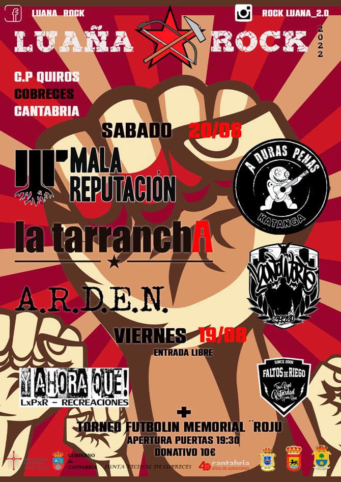Cartel del festival Luaña Rock 2022