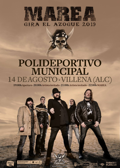 Cartel concierto de Marea en Villena (Alicante)