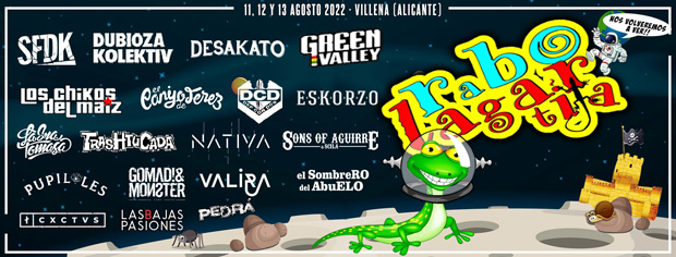 Cartel del festival Rabolagartija 2022