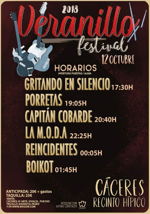 Cartel del Veranillo Festival 2018