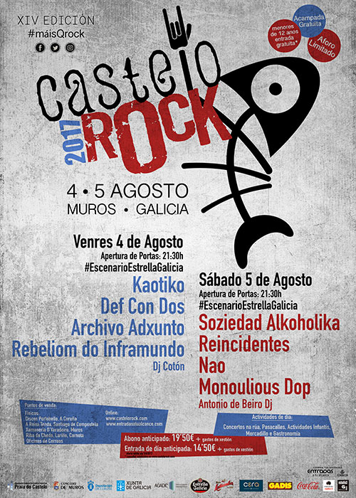 Cartel del festival Castelo Rock 2017