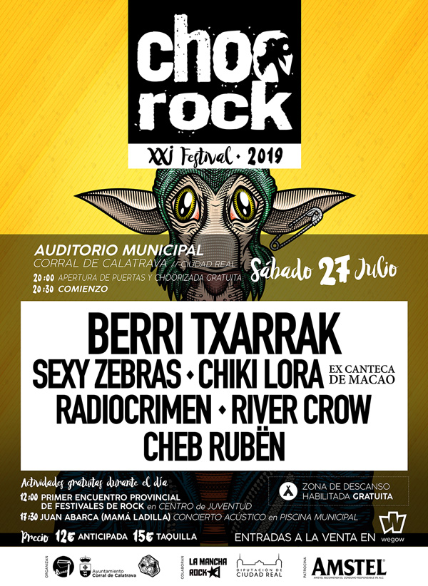 Cartel del festival Choorock 2019