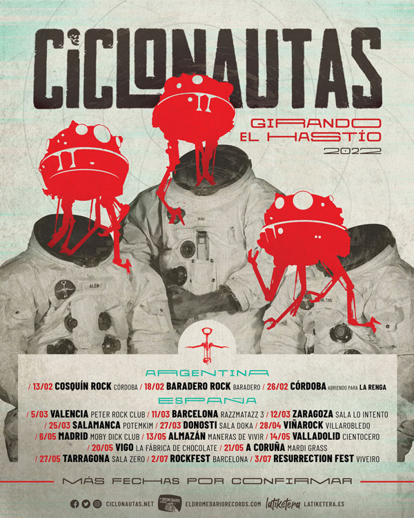 Próximos conciertos de Ciclonautas