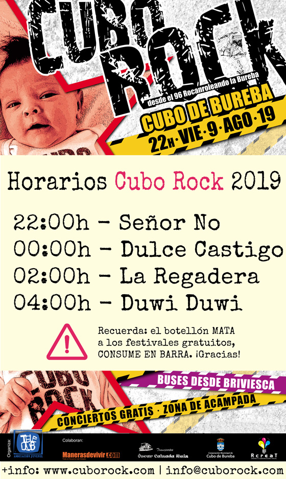 Horarios del Cubo Rock 2019
