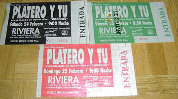 Entradas Inicio de gira Correos de Platero y Tú