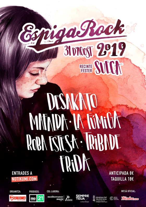Cartel del Festival Espiga Rock 2019 (Sueca, Valencia)