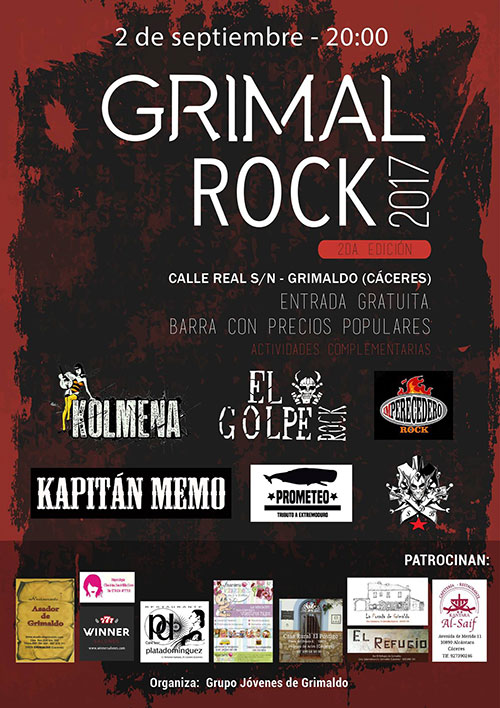 Cartel del festival GrimalRock 2017