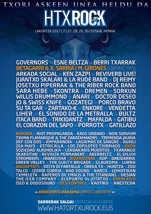 Cartel Hatortxu Rock 2017