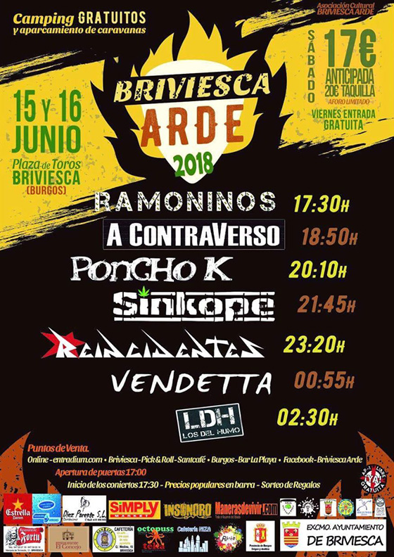 Horarios del festival Briviesca Arde