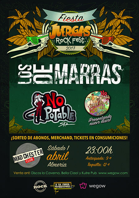 Cartel fiesta presentación The Juergas Rock festival