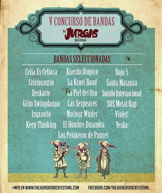  Finalistas concurso bandas Juergas Rock