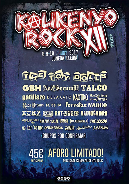 Cartel del Kalikenyo Rock en enero 2017