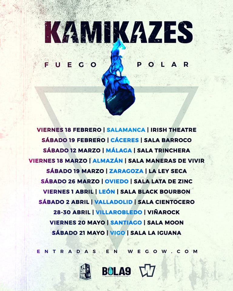 Conciertos de Kamikazes - Gira Fuego Polar
