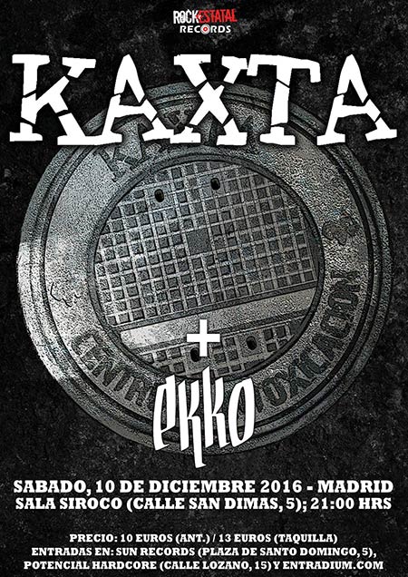 Cartel concierto Kaxta Madrid