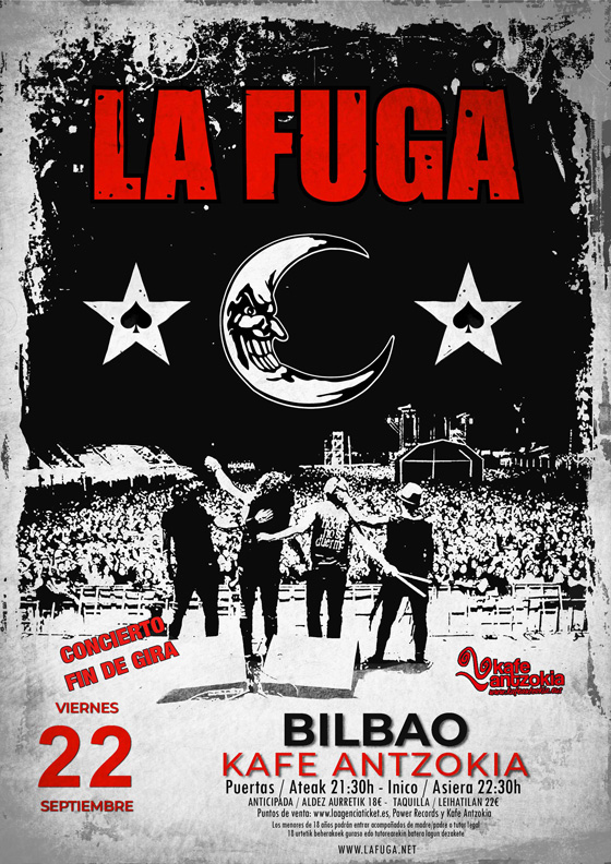 La Fuga - Cartel concierto fin de gira Bilbao