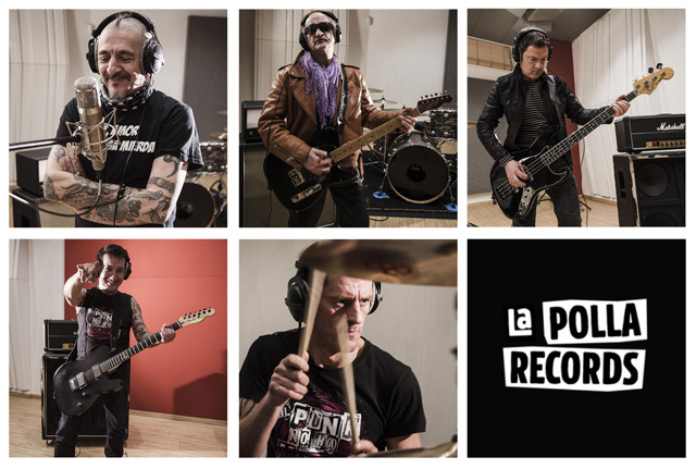 La Polla Records grabando en 2019