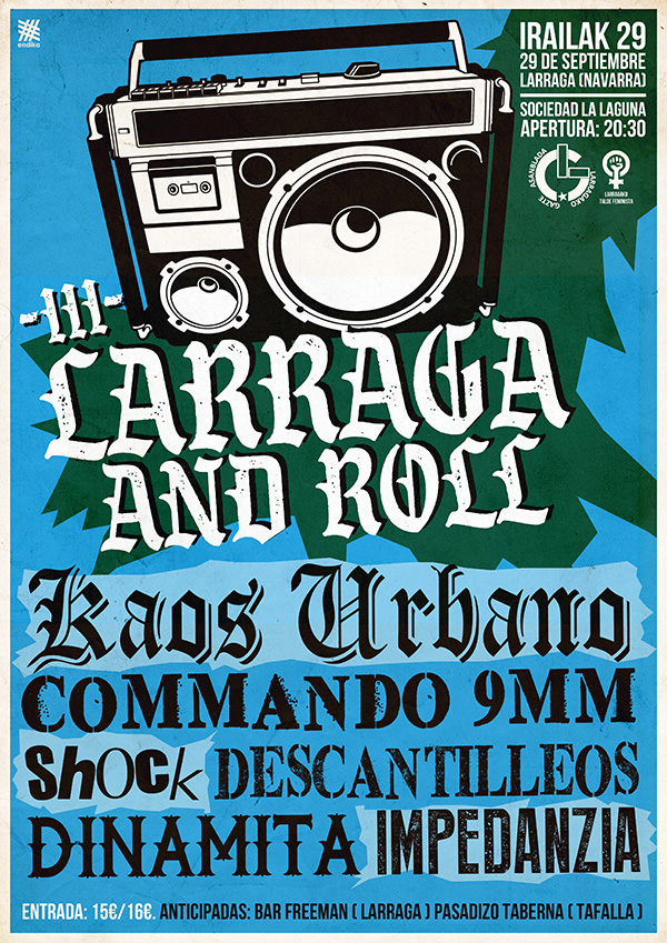 Cartel del festival Larraga and Roll