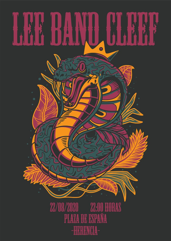 Cartel del concierto de la Lee Band Cleef