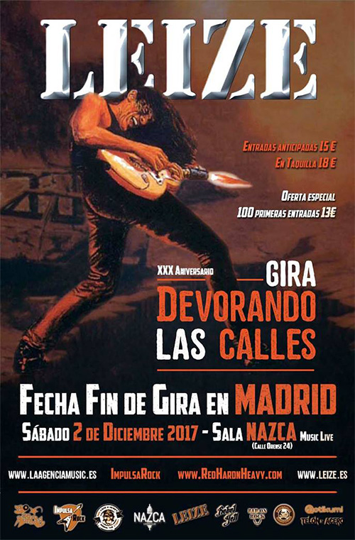 Cartel concierto fin de gira de Leize en Madrid