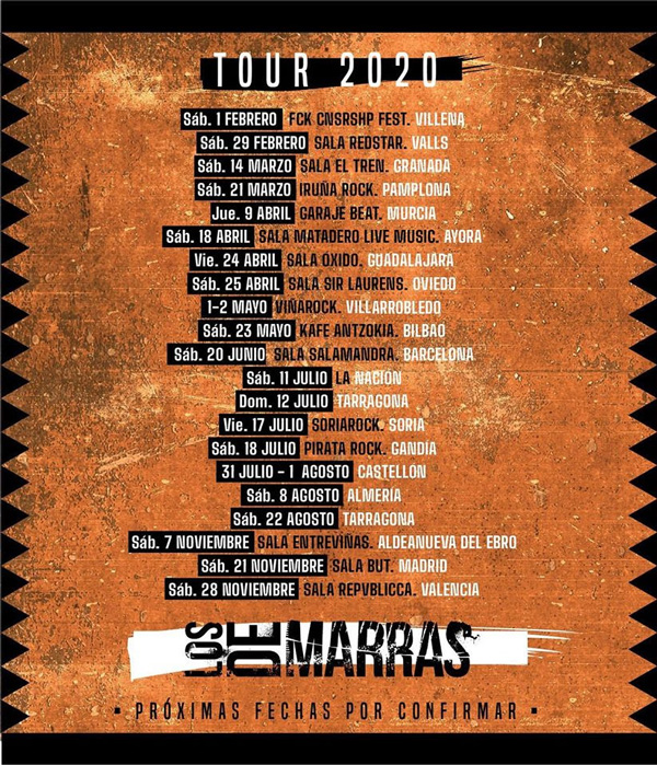 Gira 2020 de Los de Marras