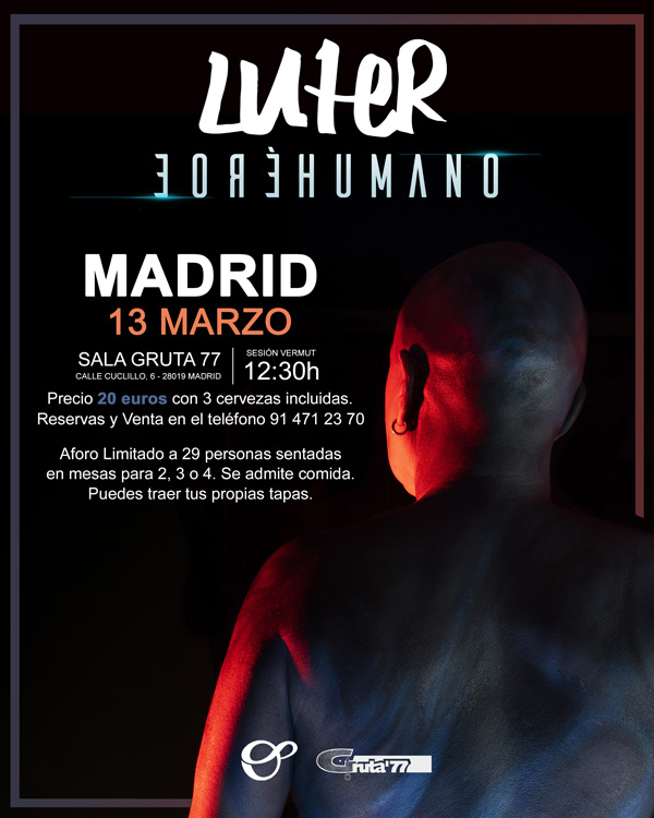 Concierto de Luter en Madrid el 6 de marzo