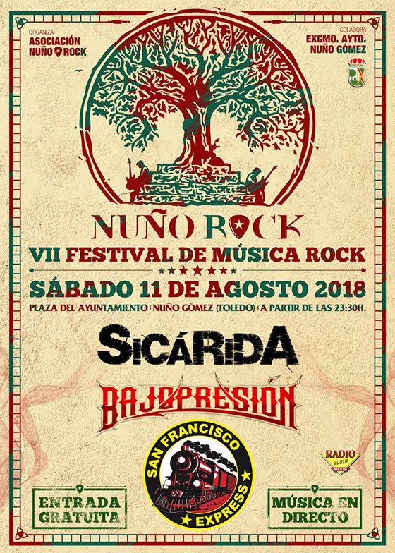 Cartel del festival Nuño Rock 2018