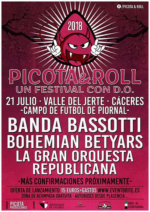 Avance del cartel del festival Picota&Roll